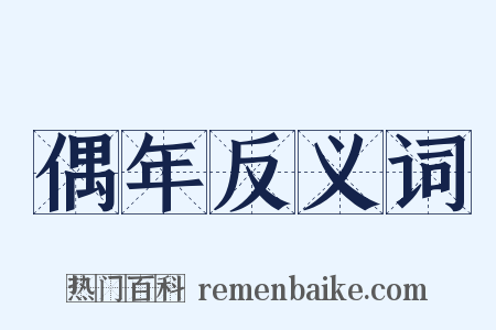 偶年反义词是什么意思的图片